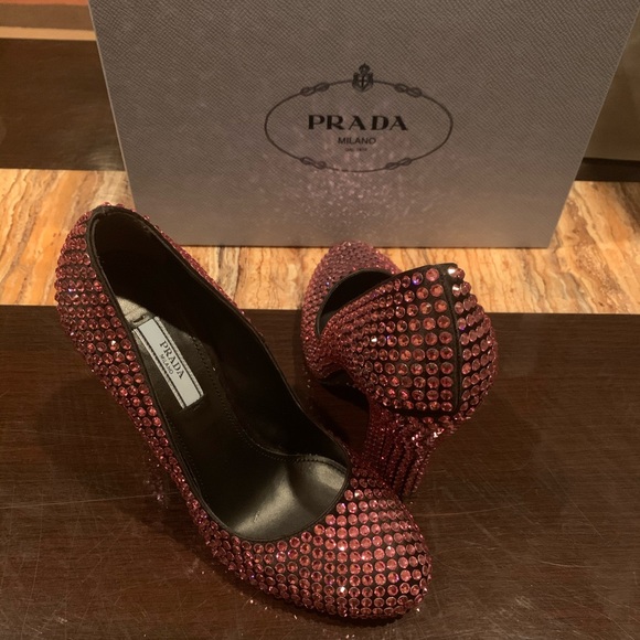Prada Pink Dazzling Diamond Crystal Heels - Picture 4 of 4